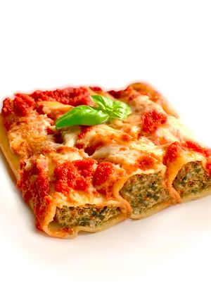 A picture of Ricotta and Spinach Stuffed Cannelloni.