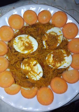 A picture of Carrot egg curry.