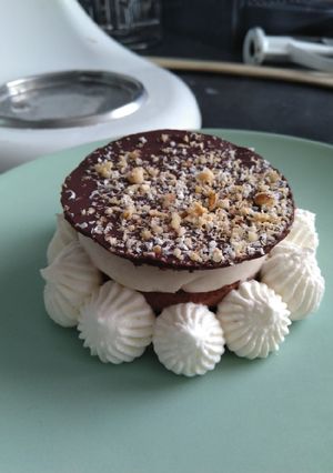 Une photo de Entremet marron chocolat