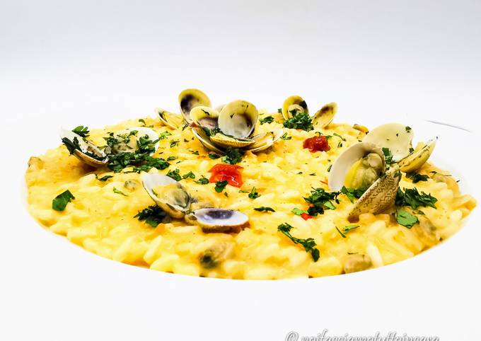 Risotto Vongole e Nduja mantecato al Mascarpone