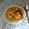 Hongos y pollo en estofado