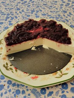 Una foto de Panacotta de queso azul