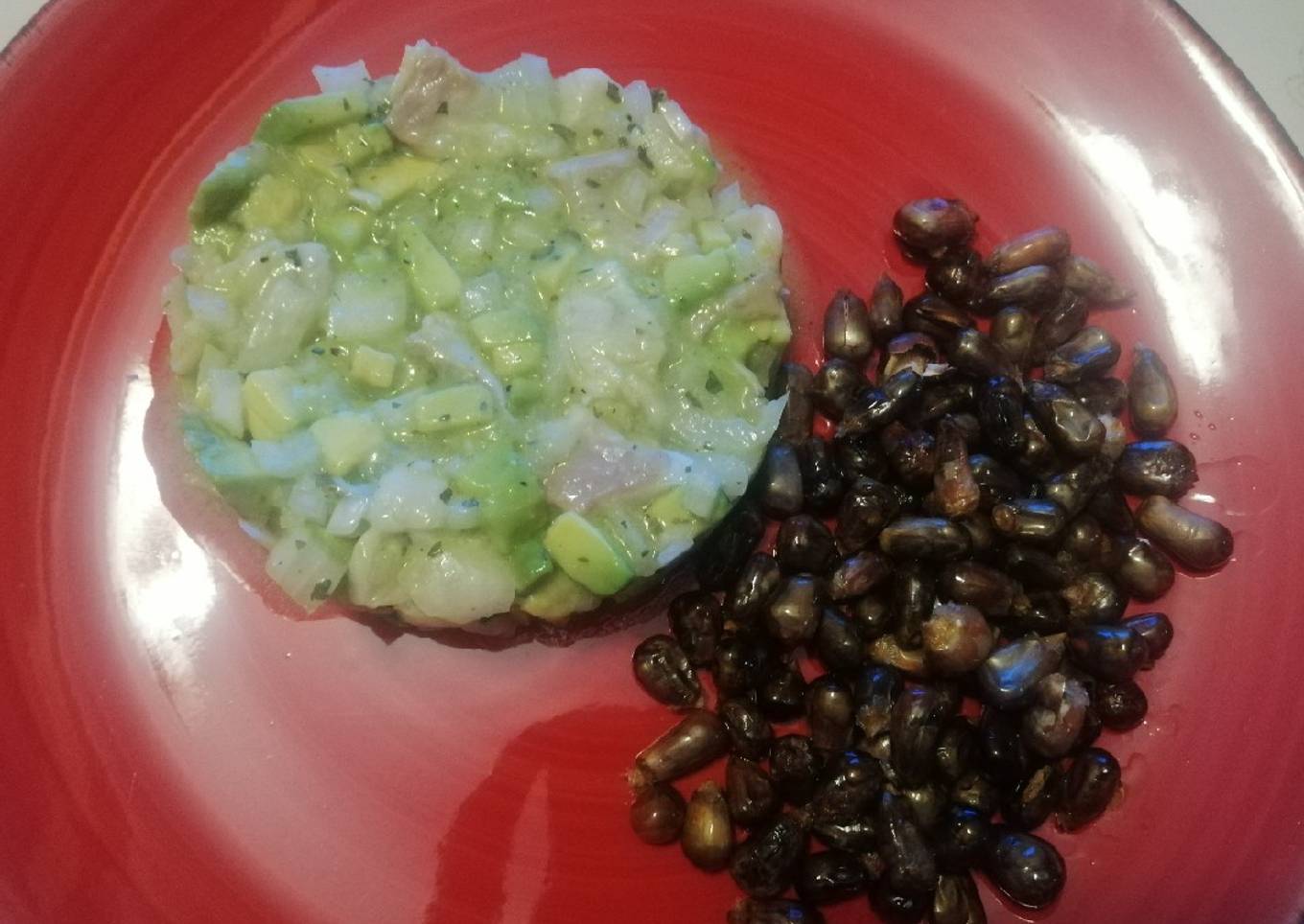 Ceviche de Dorada con Aguacate y Choclos
