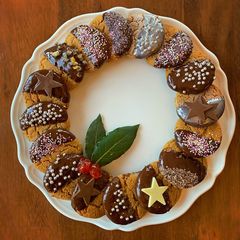 Christmas Ginger biscuits A picture of Christmas Ginger biscuits.