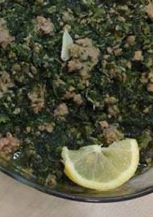 صورة لوصفة طريقة عمل وصفة سبانخ باللحمة