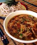 Dipping Noodles with Pork and Green Onion