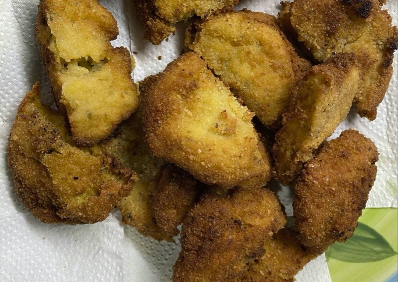 Croquetas de polenta, aprovechando el sobrante.