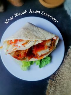 Gambar Wrap Mudah Ayam Leftover