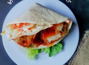 Gambar Wrap Mudah Ayam Leftover