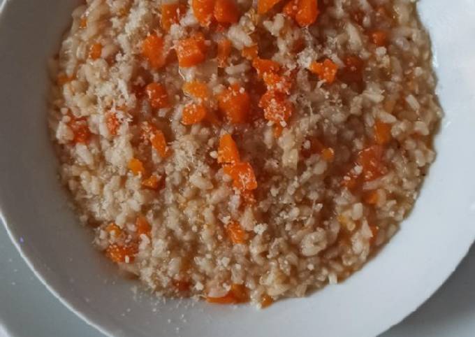 Guida passo passo a Fai Fatto in casa super veloce Risotto con zucca