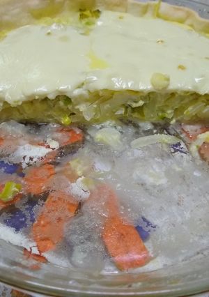 Una foto de Tarta de cebolla y queso