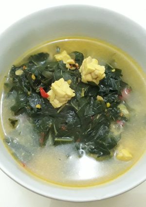 Foto resep Sayur Daun Singkong Tempe