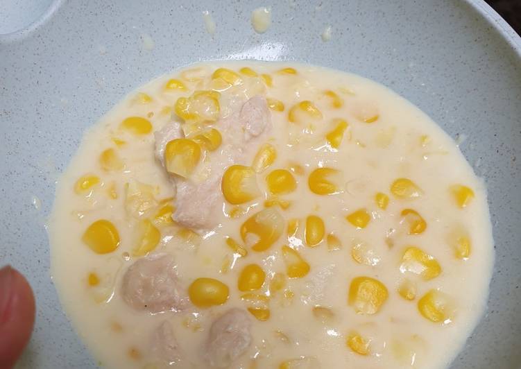 Bagaimana Menyiapkan Creamy corn soup (12m+), Sempurna