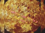 A picture of ground meat with eggs