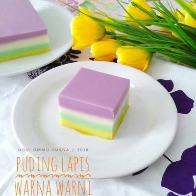 Resep Puding Lapis Warna Warni Oleh Novi Ummu Husna Cookpad