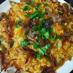 A picture of Bengali khichuri recipe.