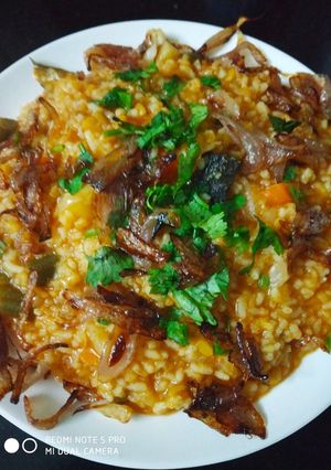 A picture of Bengali khichuri recipe.