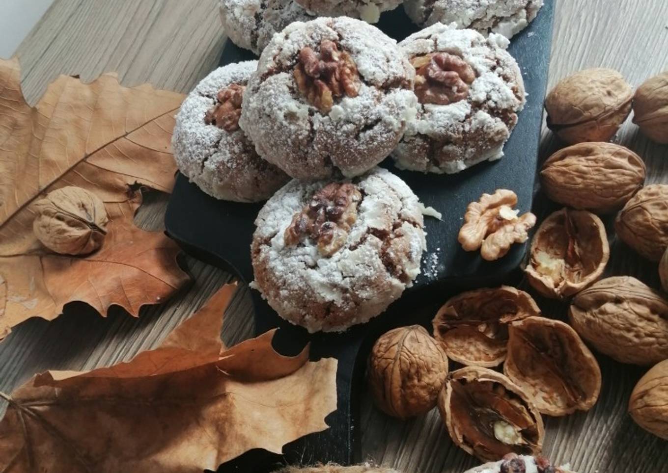 Sablés🍘 aux🏺noix de🍁 grenoble🌰