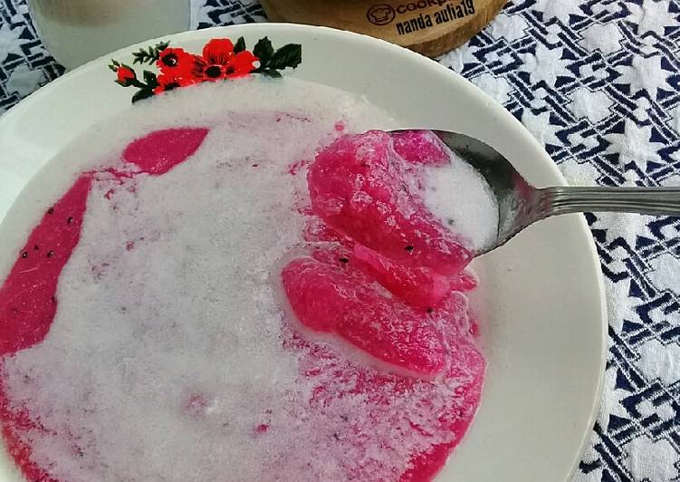 Cara Membuat Bubur singkong naga Enak
