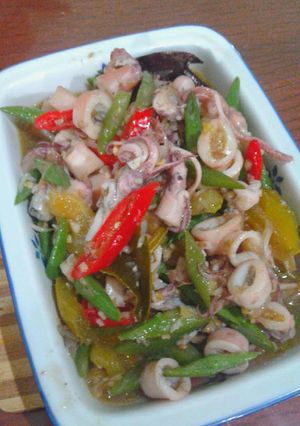 Foto resep Tumis cumi asin buncis