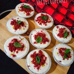 A picture of Creamy red velvet cupcakes (without oven).