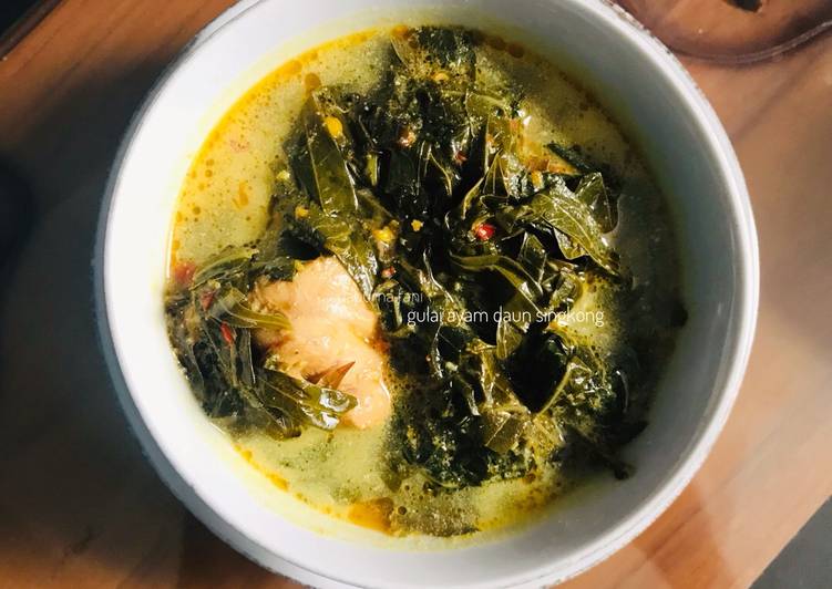 Cara Gampang Membuat Gulai ayam daun singkong, Enak Banget