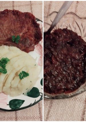 Fokhagymás sült tarja, aszalt szilvás, almás chutney-val.#gluténmentes recept fotója