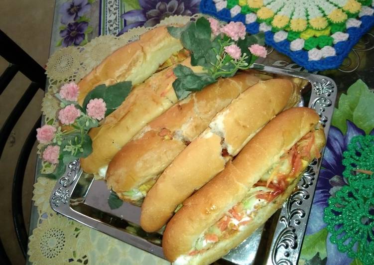 Subway style burger Subway style burger