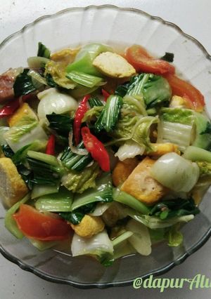 Foto resep Tumis daun sawi & pokcay
