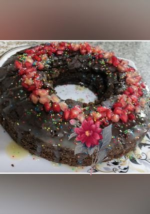 عکسی از دستور کیک یک تخم مرغی کاکائویی😋