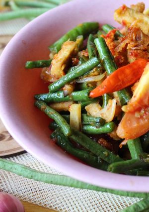 Foto resep Tumis kacang tahu bumbu kemiri pedas