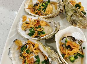 Hình của món Hàu nướng mỡ hành "KHÔNG TANH".