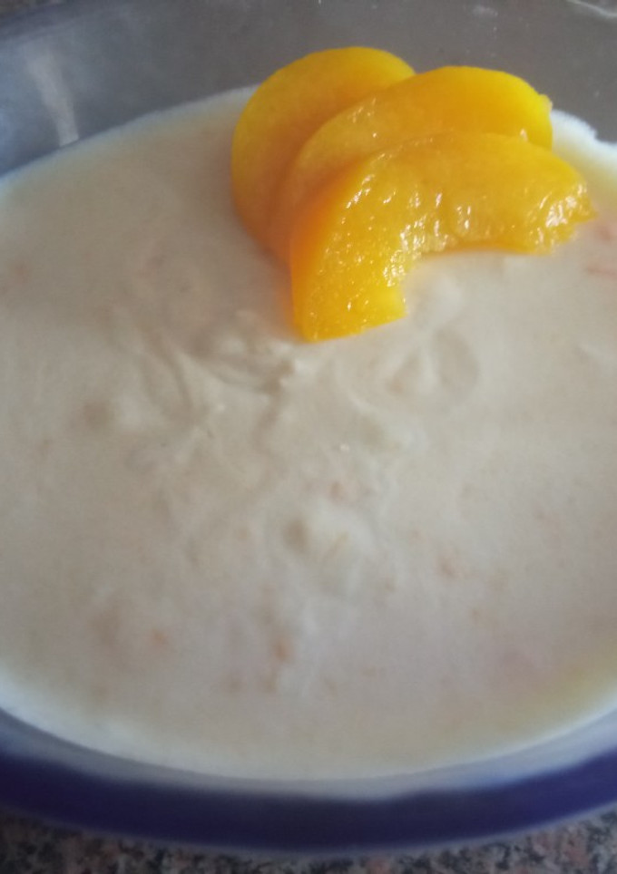 Una foto de Mousse de melocotón súper fácil