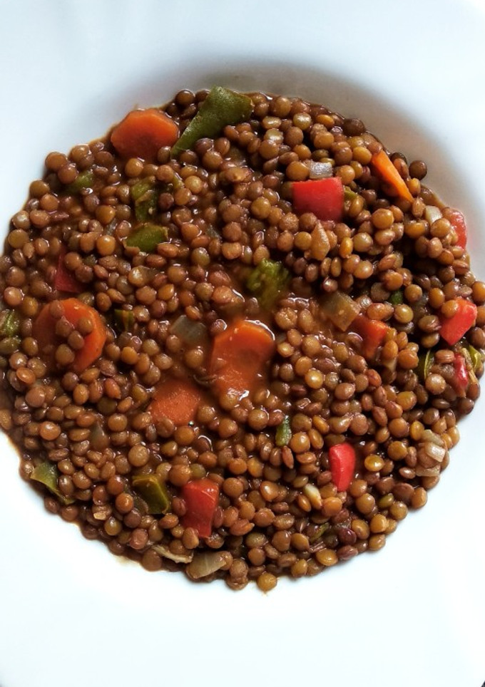 Una foto de Lentejas con verduras