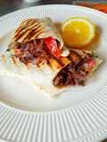 Beef shawarma wrap