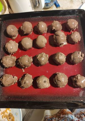 A picture of Brownie pops in microwave.