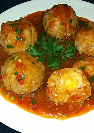 Hình của món Xíu mại sốt cà chua.