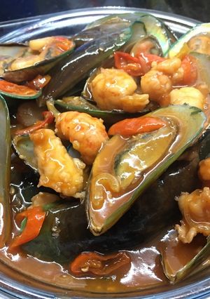 Foto resep Kerang Lobster kupas saos padang