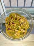 Colorful Pasta Salad with Lettuce and Chicken
