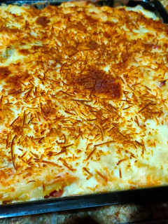 Una foto de Macarrones con verduras, bechamel y taquitos de jamón en T31 Pro