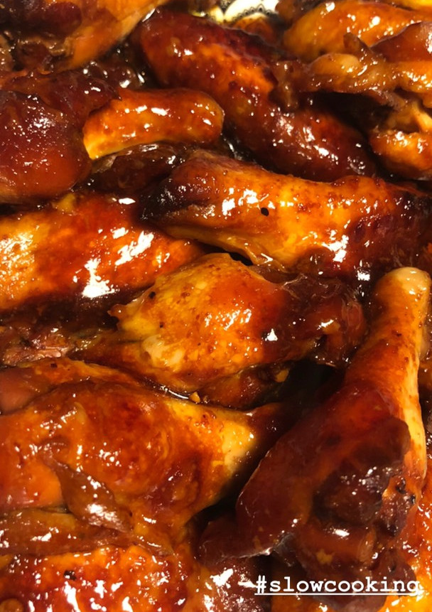 Una foto de Alitas de pollo con la crockpot