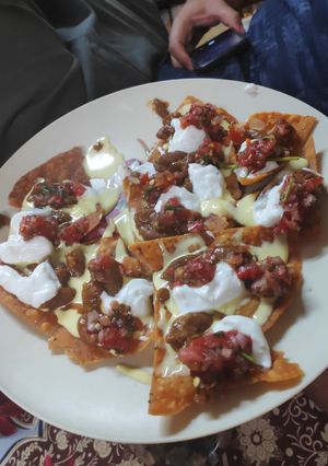 A picture of Homemade Nachos.