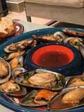 Mejillones verdes a la naranja