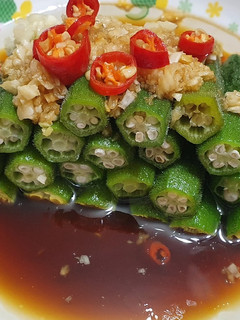日式辣味涼拌秋葵(快速家常料理) 的食譜成品照片