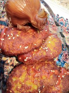 عکسی از دستور کتلت کنجدی