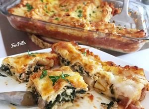 صورة لوصفة كانيللوني بالسبانخ والريكوتا 🇮🇹 Spinach & Ricotta Cannelloni