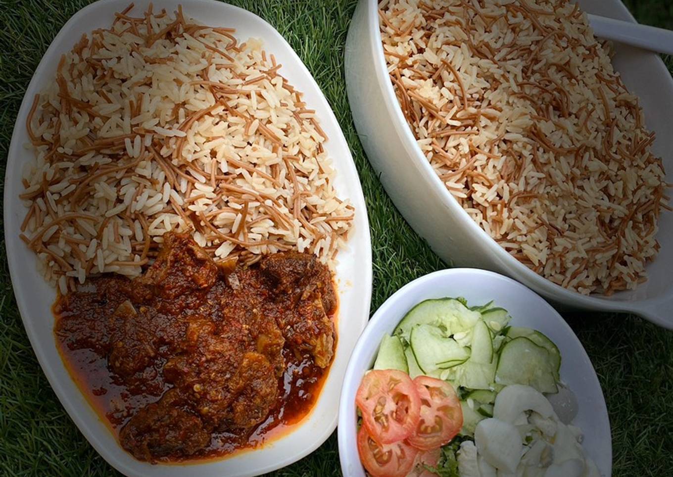 Sharayya(boiled rice wt fried spaghetti)recipe by mumeena's Kitchen
