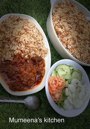 A picture of Sharayya(boiled rice wt fried spaghetti)recipe by mumeena's Kitchen.