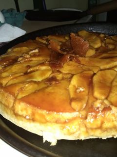 Una foto de Budín de pan con manzana