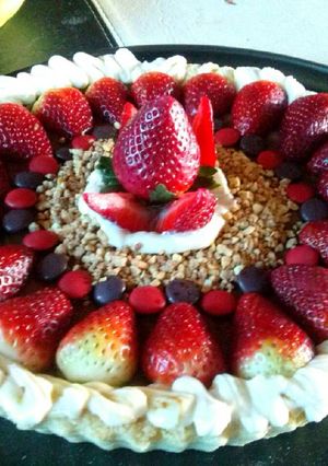 Una foto de Tarta de chocolate con frutilla